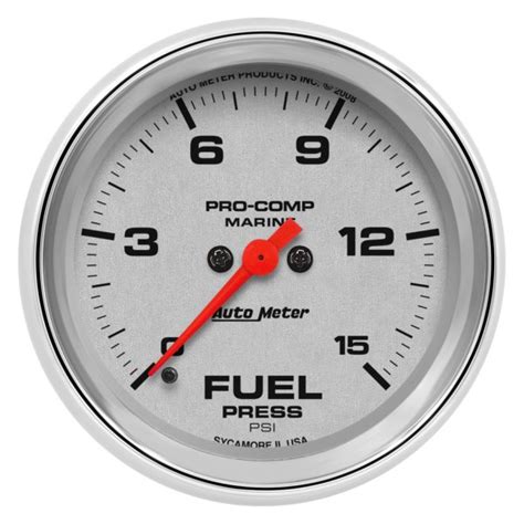 Auto Meter 200849 35 262 Chrome In Dash Mount Fuel Pressure Gauge