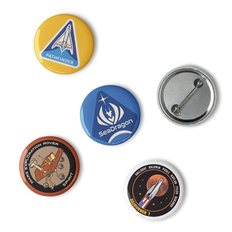 For All Mankind Pin Buttons Set 10 Icon Heroes