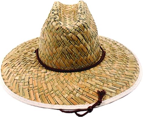 Mens Straw Hat For Outdoors Or Gardening Sun Protection Flat Weave