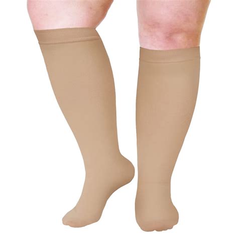 5xl Extra Wide Calf Compression Socks For Women And Men Plus Size