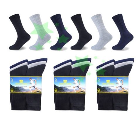 10 Pairs Mens Performance Cotton Rich Sports Socks Uk 6 11 Size Linenstar