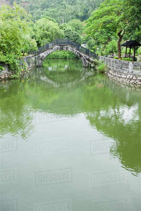 China Bridge Over Lake Stock Photo Dissolve