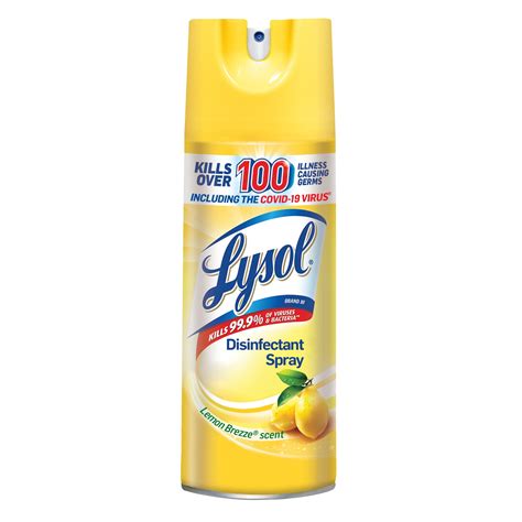 Lysol Disinfectant Spray Lemon Breeze 125oz Tested And Proven To