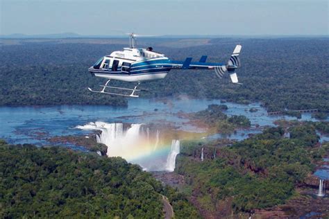 panoramic helicopter flight in iguassu falls national park iguassu falls brazil