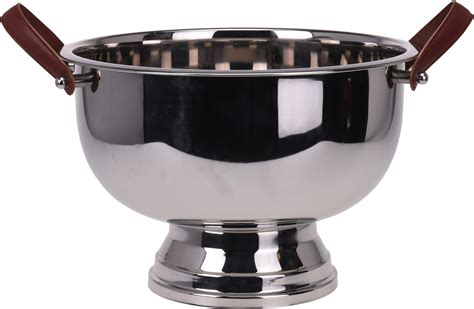 Large Massive Deep Bowl Large Champagne Bucket Wine Cooler Faux Handles Large Champagne Bucket