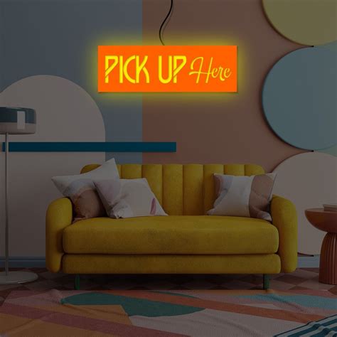 Pick Up Here Sign Pick Up Here Neon Sign Pick Up Sign Pick Etsy