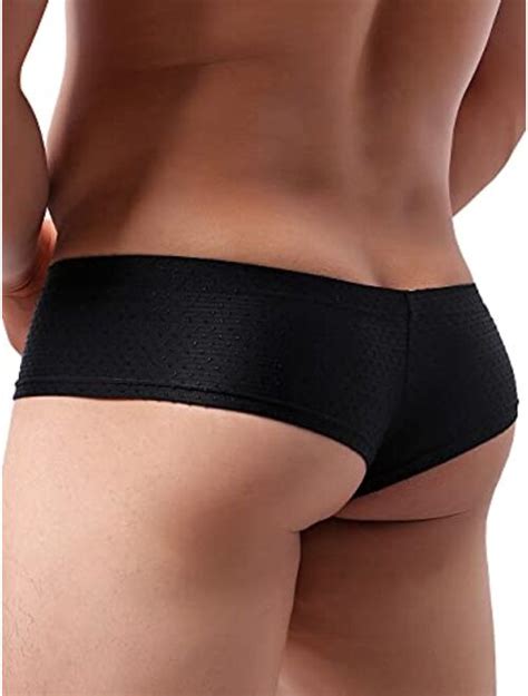 Buy Ikingsky Mens Cheeky Boxer Sexy Brazilian Back Mens Underwear Low Rise Mini Cheek Thong