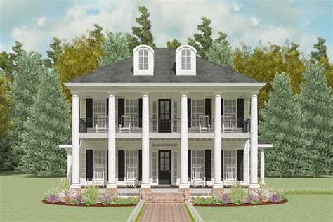 Plan 130018lls Southern House Plan With Stacked Porches And An