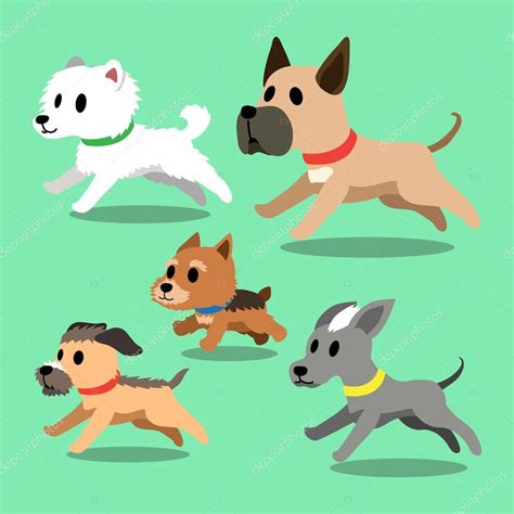 Images Cartoon Dogs Running Cartoon Dogs Running — Stock Vector