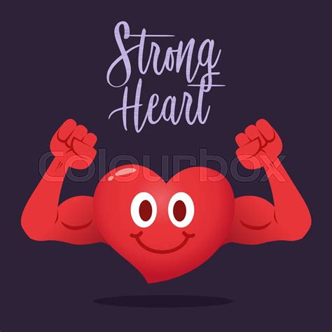 Vector Illustration Of A Strong Heart Stock Vector Colourbox