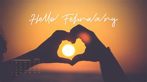 Hello February Wallpaper Calendar