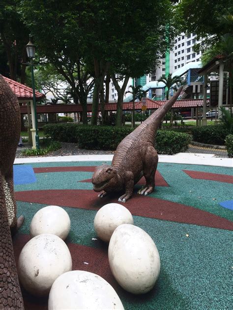 Dinosaur Playground Toa Payoh Singapore Moonlit