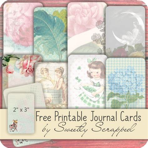 Sweetly Scrapped Free Printable Journal Cards Printable Journal