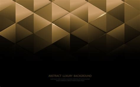 Premium Vector Abstract Gold Triangle Shapes And Luxury Pattern