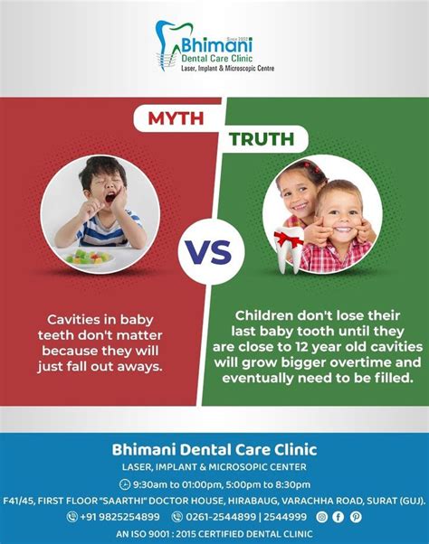 Myth Vs Fact In 2022 Dental Care Clinic Dental Kids Baby Teeth