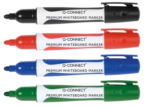 Premium Whiteboard Marker Bullet Tip 30 Mm Black Q Connect