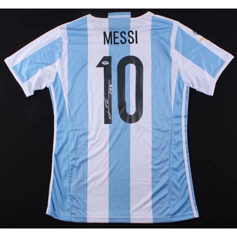Lionel Messi Signed Adidas Team Argentina Jersey Psa Loa Pristine Auction