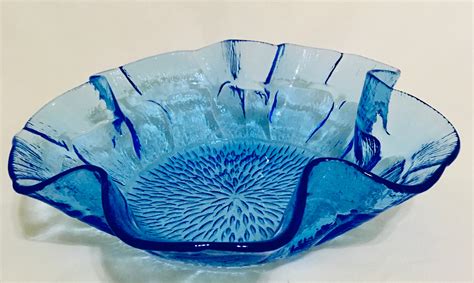 Decorative Glass Bowl Hand Crafted Slump Glass Floral Petal Theme