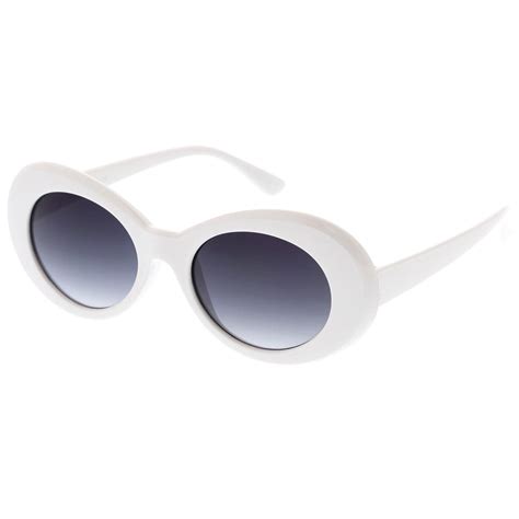 retro clout oval round 90 s gradient lens sunglasses zerouv