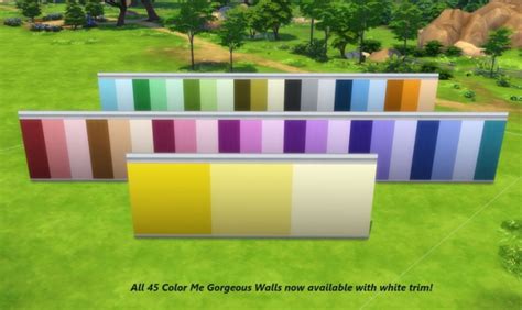 Color Me Gorgeous Walls With White Trim By Snowhaze At Mod The Sims