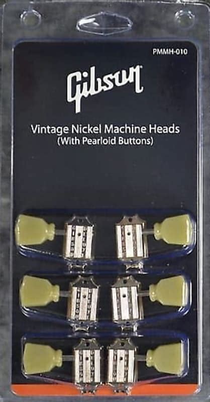Gibson Pmmh 010 Vintage Nickel Machine Heads With Pearloid Reverb