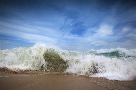 Waves Crashing On Beach Australia Photograph By Robert Lang Photography