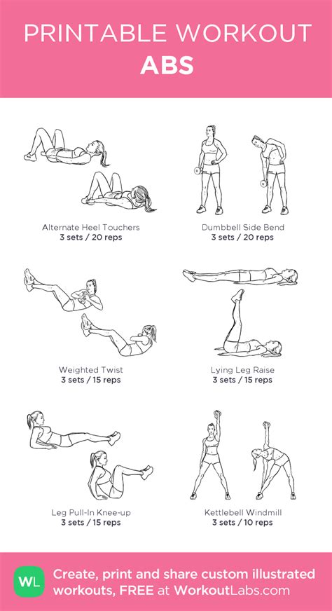 Abs My Custom Printable Workout By Workoutlabs Workoutlabs