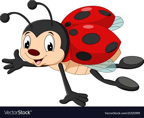 Cute Ladybug Cartoon Flying Royalty Free Vector Image The Best Porn Website