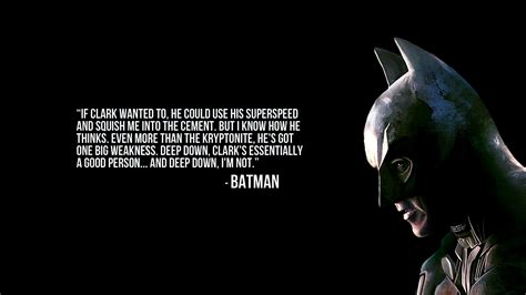 Why Did Batman Say This Quote Science Fiction And Fantasy Stack Exchange