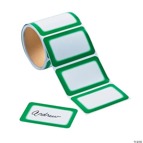 Green Self Adhesive Name Tagslabels Oriental Trading