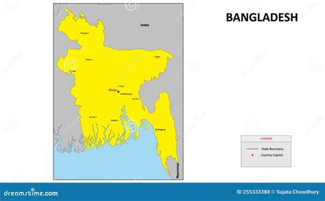 Bangladesh Map Major City Map Of Bangladesh Political Map Of