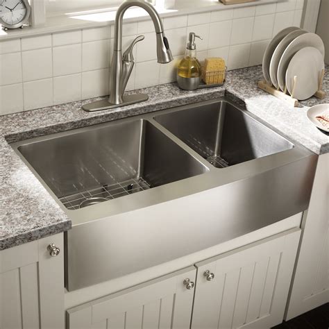Schon Farmhouse 36 X 2125 Undermount Double Bowl Kitchen Sink And Reviews Wayfair