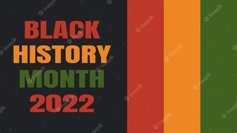 Premium Vector Black History Month 2022 Banner Greeting Card For