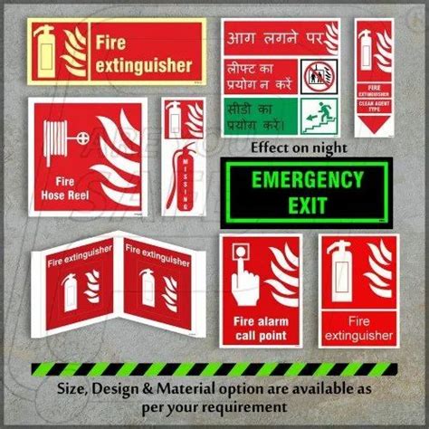 Night Glow Red Fire Safety Signage At Rs 12000piece In Ahmedabad Id