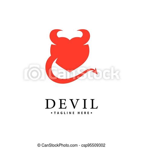 Red Devil Logo Vector Icon Template Canstock