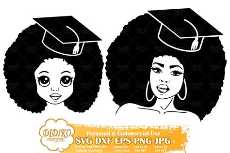 Black Woman Graduation Svg 7 Mother And Daughter Svg Didiko Designs