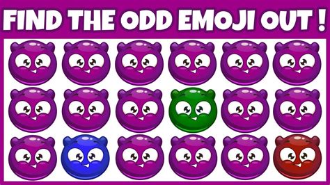 Find The Odd Emoji Out 35 Spot The Difference Emoji Emoji Puzzle