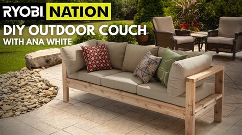 How To Diy Outdoor Couch With Ana White Youtube