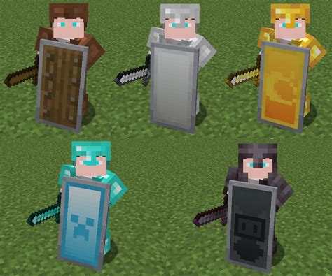 How To Make Shield Designs For Each Armor Material Minecraft