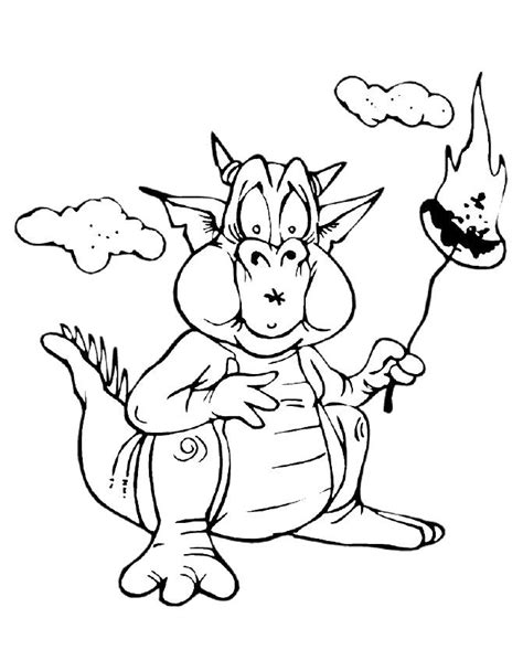 Funny Dragon Coloring Pages Dragon Cartoon Coloring Pages Coloring