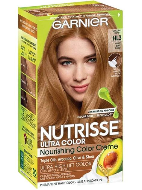 Choose your hair color according to eye color. Nourishing Color Creme HL3 - Golden Honey Hair Color - Garnier