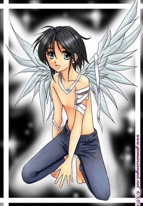 Image of how to draw an anime angel step by step anime males anime. Angel boy with bandages XP by gemiange on DeviantArt