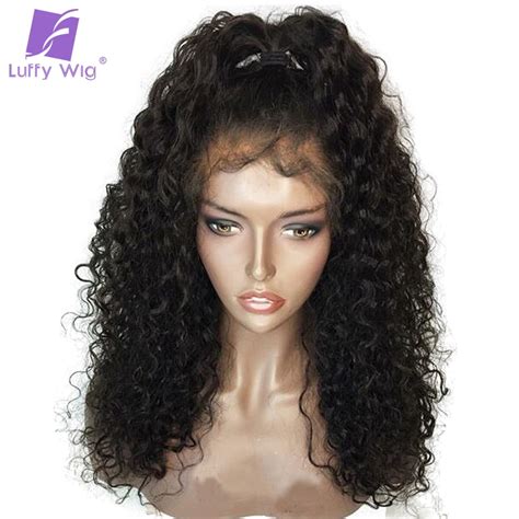 Our wigs are all made of premium quality with great prices. LUFFY Brazilian Curly Glueless Pre Plucked Full Lace Human ...