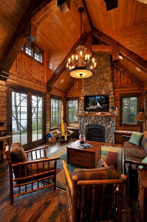 Superb Cozy And Rustic Cabin Style Living Rooms Ideas No 22 Rustic