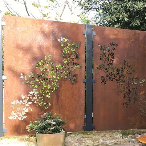 Corten Steel Laser Cut Tree Rustic Metal Wall Art Decor Suppliers And