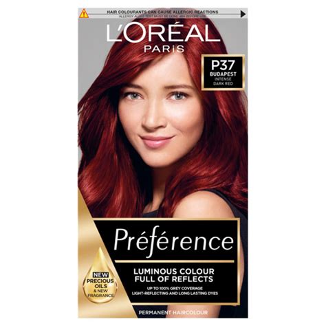 L'oreal paris provides you with a range of luxury cosmetics, haircare and skincare that delivers professional results with every use. Buy L'Oreal Paris Preference Hair Colour Dark Red Ultra ...