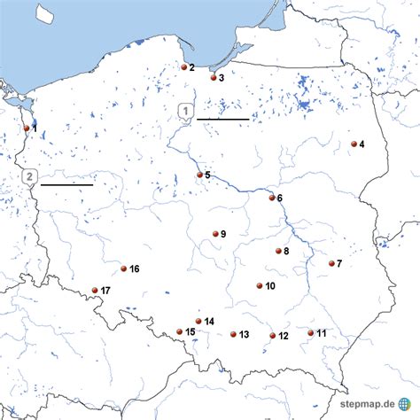 2700000 belorusko lotter tobias conrad. StepMap - Stumme Karte Polen - Landkarte für Polen