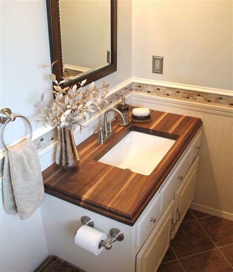 Gallery - EnGRAIN Wood Countertops | Wood countertop bathroom, Small