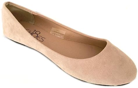 Shoes 18 Womens Classic Round Toe Ballerina Ballet Flat Shoes 8600 Nude Micro 75