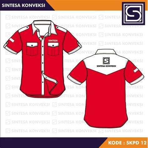 Baju Kantoran Pdh Code Skpd 12 Warna Merah Putih
